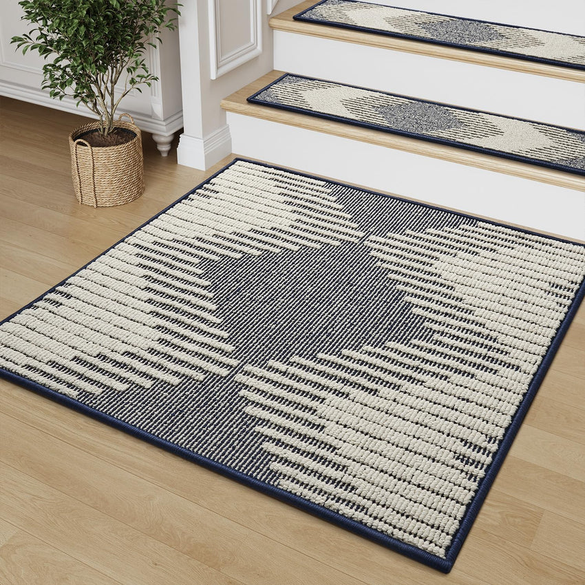 PADOOR 15PC Stair - Treads Non Slip, 3D Peel and Stick Stair Treads for Wooden Steps Indoor, Stair - Carpet Treads Washable Reusable Adhesive Stair - Runner Rugs for Kids and Dogs 8"x30" Brown - 7DAY'S