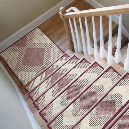 PADOOR 15PC Stair - Treads Non Slip, 3D Peel and Stick Stair Treads for Wooden Steps Indoor, Stair - Carpet Treads Washable Reusable Adhesive Stair - Runner Rugs for Kids and Dogs 8"x30" Brown - 7DAY'S