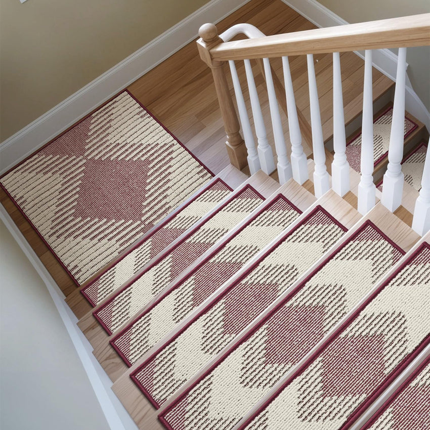 PADOOR 15PC Stair - Treads Non Slip, 3D Peel and Stick Stair Treads for Wooden Steps Indoor, Stair - Carpet Treads Washable Reusable Adhesive Stair - Runner Rugs for Kids and Dogs 8"x30" Brown - 7DAY'S