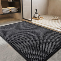 PADOOR - Bath Mat - Super Absorbent Chenille Bathroom Mats - Rubber Backed Bath Mats for Bathroom Non Slip, Machine Washable Bathroom Rugs Front of Bathtub,Shower Room,Sink - 17×28, Beige&Cream - 7DAY'S