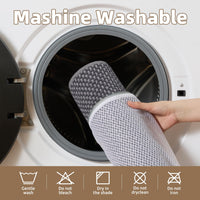 PADOOR - Bath Mat - Super Absorbent Chenille Bathroom Mats - Rubber Backed Bath Mats for Bathroom Non Slip, Machine Washable Bathroom Rugs Front of Bathtub,Shower Room,Sink - 17×28, Beige&Cream - 7DAY'S