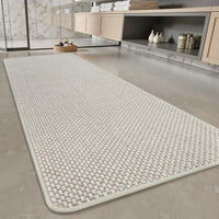 PADOOR - Bath Mat - Super Absorbent Chenille Bathroom Mats - Rubber Backed Bath Mats for Bathroom Non Slip, Machine Washable Bathroom Rugs Front of Bathtub,Shower Room,Sink - 17×28, Beige&Cream - 7DAY'S