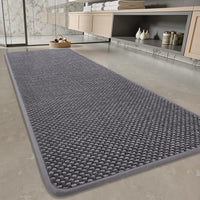 PADOOR - Bath Mat - Super Absorbent Chenille Bathroom Mats - Rubber Backed Bath Mats for Bathroom Non Slip, Machine Washable Bathroom Rugs Front of Bathtub,Shower Room,Sink - 17×28, Beige&Cream - 7DAY'S