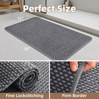 PADOOR - Bath Mat - Super Absorbent Chenille Bathroom Mats - Rubber Backed Bath Mats for Bathroom Non Slip, Machine Washable Bathroom Rugs Front of Bathtub,Shower Room,Sink - 17×28, Beige&Cream - 7DAY'S