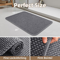 PADOOR - Bath Mat - Super Absorbent Chenille Bathroom Mats - Rubber Backed Bath Mats for Bathroom Non Slip, Machine Washable Bathroom Rugs Front of Bathtub,Shower Room,Sink - 17×28, Beige&Cream - 7DAY'S