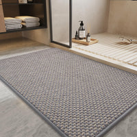 PADOOR - Bath Mat - Super Absorbent Chenille Bathroom Mats - Rubber Backed Bath Mats for Bathroom Non Slip, Machine Washable Bathroom Rugs Front of Bathtub,Shower Room,Sink - 17×28, Beige&Cream - 7DAY'S