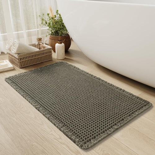 PADOOR Bath mats for Bathroom Non Slip, Bath Rugs, Bathroom mat, Absorbent Bath mat, 24" x 36", Green - 7DAY'S