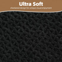 PADOOR Checkered Bath Mat, Super Absorbent Non Slip Bath Mats for Bathroom Floor 3D Two Tone Woven Bathroom Mat with Tassels Machine Washable Bathroom Rugs Beside Tub, 17" x 24", Brown & Cream - 7DAY'S