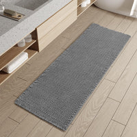 PADOOR Checkered Bath Mat, Super Absorbent Non Slip Bath Mats for Bathroom Floor 3D Two Tone Woven Bathroom Mat with Tassels Machine Washable Bathroom Rugs Beside Tub, 17" x 24", Brown & Cream - 7DAY'S