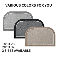 PADOOR Kitchen - Mats for Floor 100% Polypropylene Kitchen Rugs Non Slip Washable, Durable Dirt Resist Half Circle Rug TPR Backed Kitchen Floor Mat, 18"x28", Beige - 7DAY'S