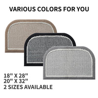 PADOOR Kitchen - Mats for Floor 100% Polypropylene Kitchen Rugs Non Slip Washable, Durable Dirt Resist Half Circle Rug TPR Backed Kitchen Floor Mat, 18"x28", Beige - 7DAY'S