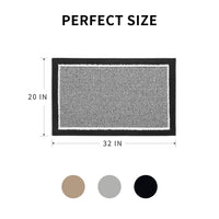 PADOOR Kitchen - Mats for Floor 100% Polypropylene Kitchen Rugs Non Slip Washable, Durable Dirt Resist TPR Backed Kitchen Floor Mat, 20"x32", Beige - 7DAY'S