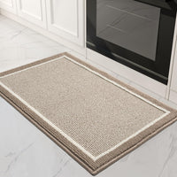 PADOOR Kitchen - Mats for Floor 100% Polypropylene Kitchen Rugs Non Slip Washable, Durable Dirt Resist TPR Backed Kitchen Floor Mat, 20"x32", Beige - 7DAY'S