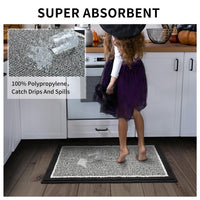 PADOOR Kitchen - Mats for Floor 100% Polypropylene Kitchen Rugs Non Slip Washable, Durable Dirt Resist TPR Backed Kitchen Floor Mat, 20"x32", Beige - 7DAY'S