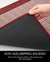 PADOOR Kitchen Mats for Floor, Kitchen Rugs Non Slip Washable, Rubber Backed Kitchen Runner Super Absorbent Kitchen Floor Mat Sink Rug, 20”x47” Grey - 7DAY'S