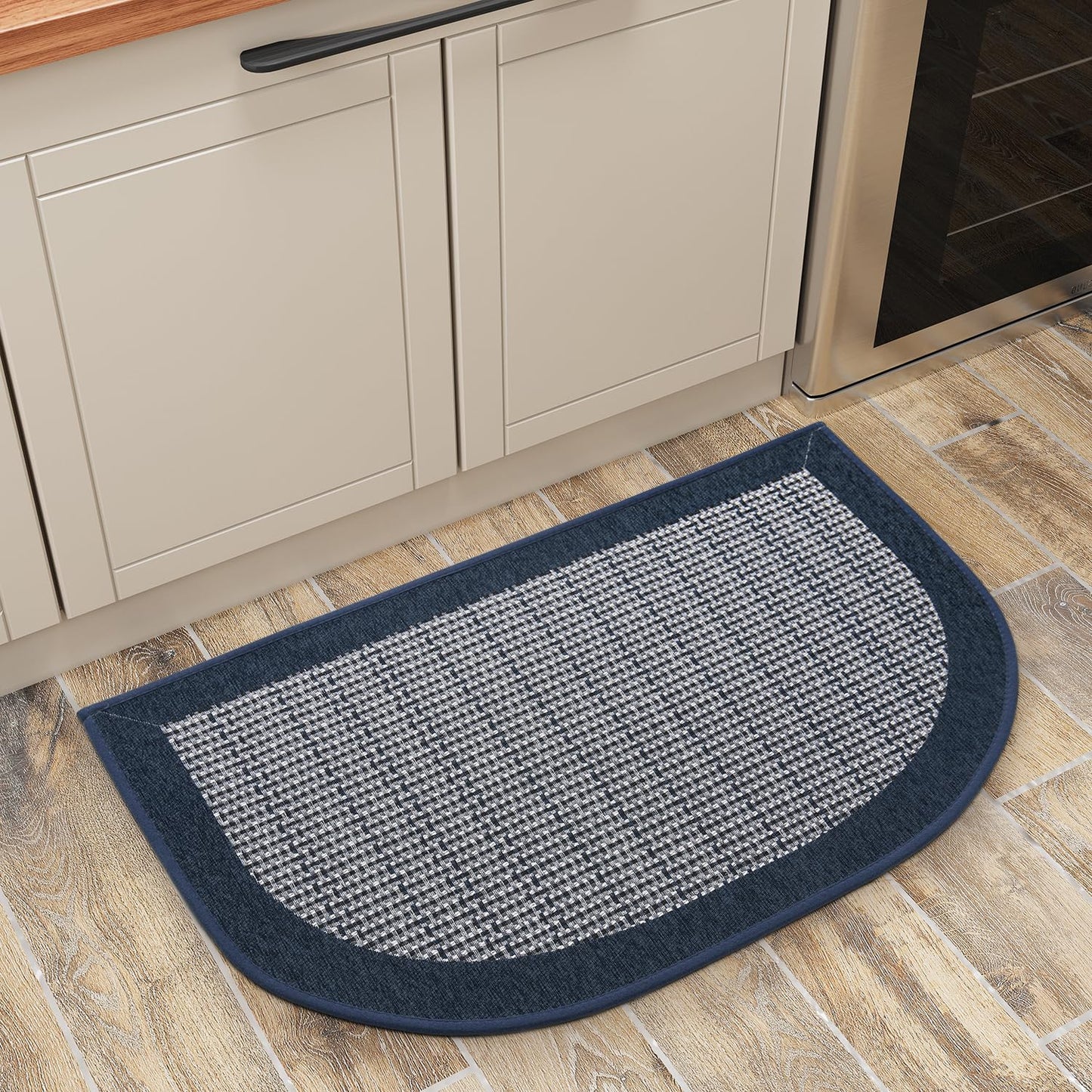 PADOOR Kitchen Mats for Floor, Kitchen Rugs Non Slip Washable, Rubber Backed Kitchen Runner Super Absorbent Kitchen Floor Mat Sink Rug, 20”x47” Grey - 7DAY'S