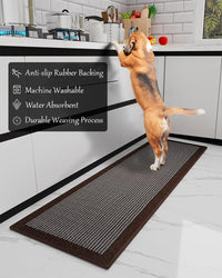 PADOOR Kitchen Mats for Floor, Kitchen Rugs Non Slip Washable, Rubber Backed Kitchen Runner Super Absorbent Kitchen Floor Mat Sink Rug, 20”x47” Grey - 7DAY'S