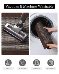 PADOOR Kitchen Mats for Floor, Kitchen Rugs Non Slip Washable, Rubber Backed Kitchen Runner Super Absorbent Kitchen Floor Mat Sink Rug, 20”x47” Grey - 7DAY'S