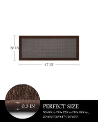 PADOOR Kitchen Mats for Floor, Kitchen Rugs Non Slip Washable, Rubber Backed Kitchen Runner Super Absorbent Kitchen Floor Mat Sink Rug, 20”x47” Grey - 7DAY'S
