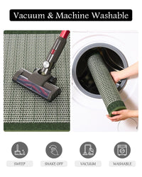 PADOOR Kitchen Mats for Floor, Kitchen Rugs Non Slip Washable, Rubber Backed Kitchen Runner Super Absorbent Kitchen Floor Mat Sink Rug, 20”x47” Grey - 7DAY'S