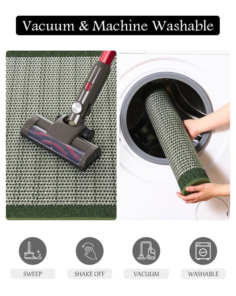 PADOOR Kitchen Mats for Floor, Kitchen Rugs Non Slip Washable, Rubber Backed Kitchen Runner Super Absorbent Kitchen Floor Mat Sink Rug, 20”x47” Grey - 7DAY'S