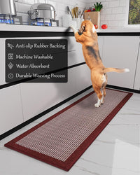 PADOOR Kitchen Mats for Floor, Kitchen Rugs Non Slip Washable, Rubber Backed Kitchen Runner Super Absorbent Kitchen Floor Mat Sink Rug, 20”x47” Grey - 7DAY'S