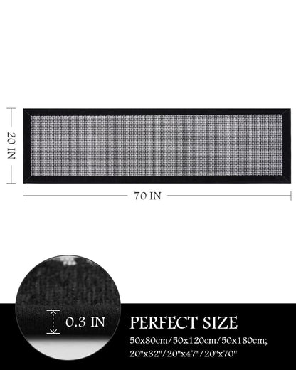 PADOOR Kitchen Mats for Floor, Kitchen Rugs Non Slip Washable, Rubber Backed Kitchen Runner Super Absorbent Kitchen Floor Mat Sink Rug, 20”x47” Grey - 7DAY'S