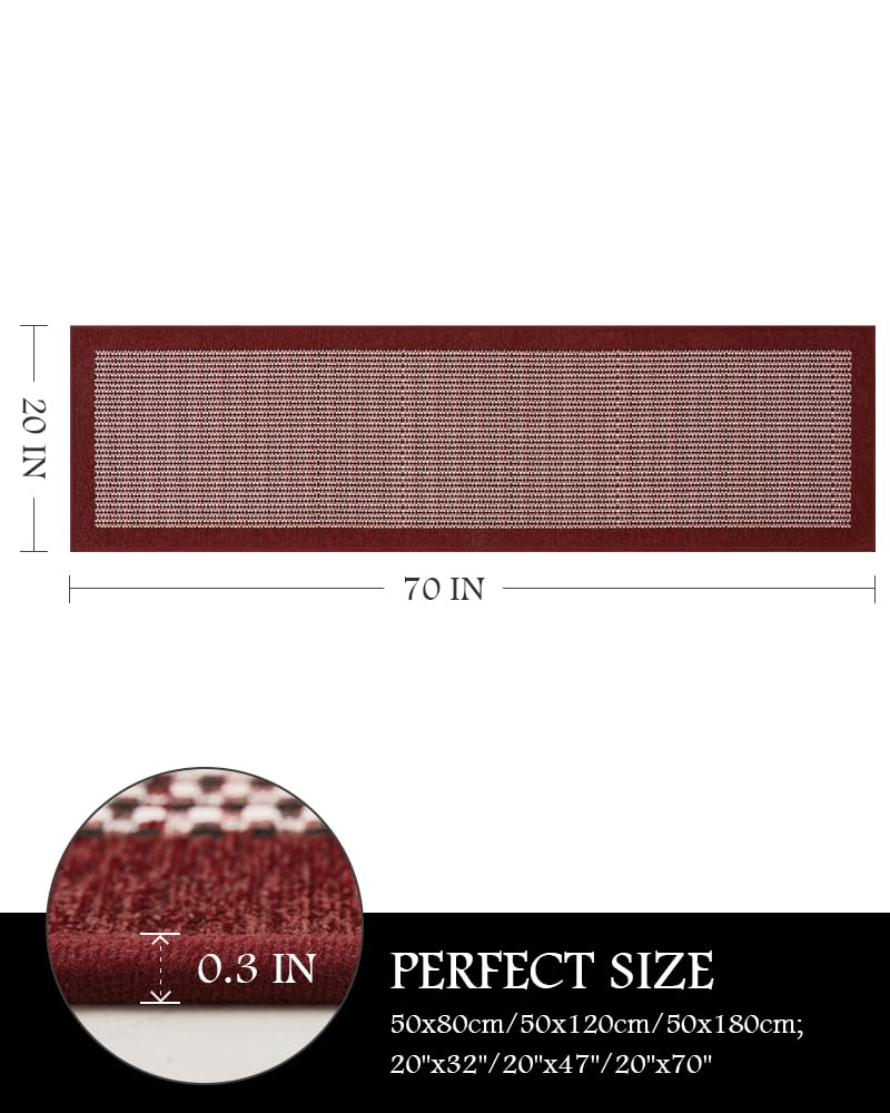 PADOOR Kitchen Mats for Floor, Kitchen Rugs Non Slip Washable, Rubber Backed Kitchen Runner Super Absorbent Kitchen Floor Mat Sink Rug, 20”x47” Grey - 7DAY'S