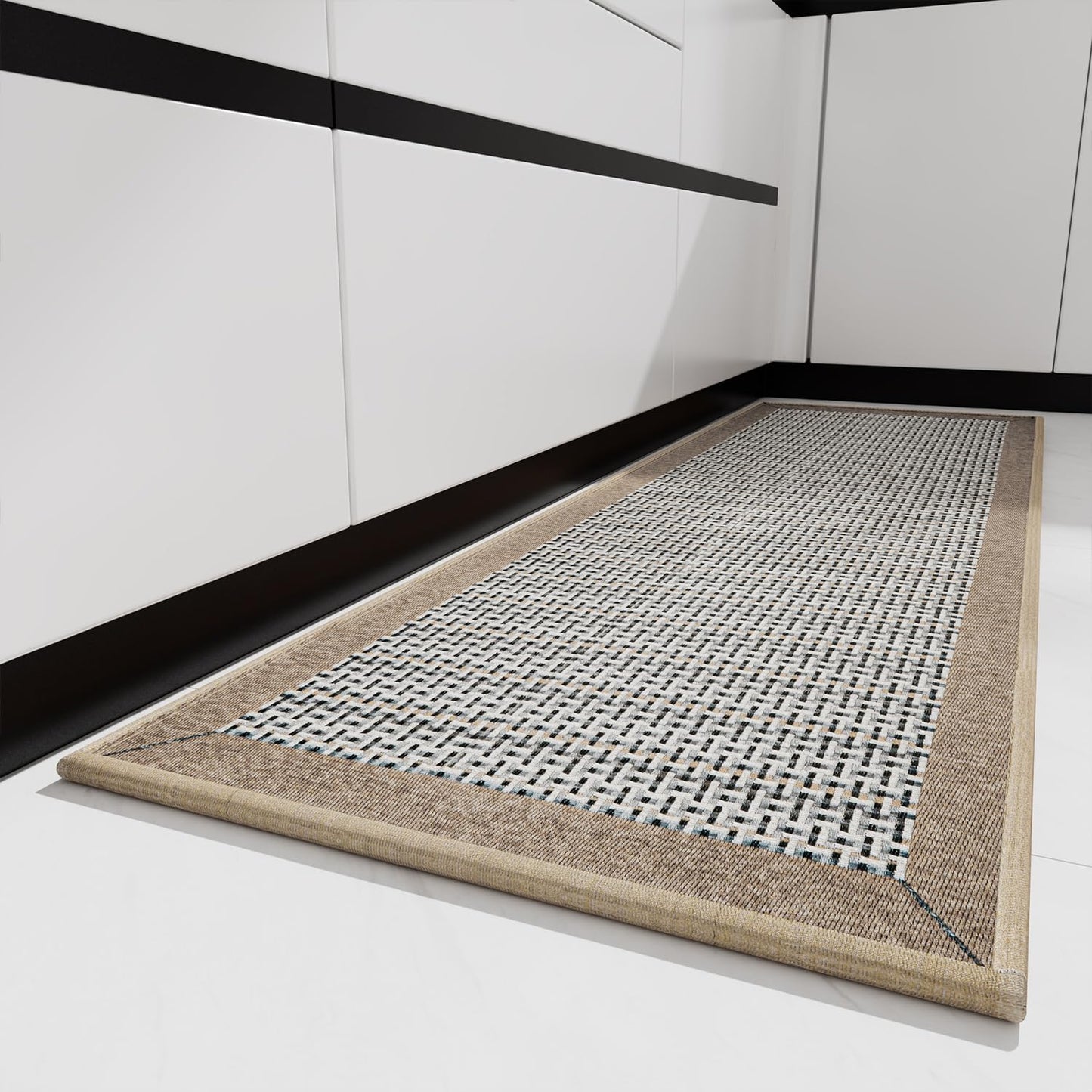 PADOOR Kitchen Mats for Floor, Kitchen Rugs Non Slip Washable, Rubber Backed Kitchen Runner Super Absorbent Kitchen Floor Mat Sink Rug, 20”x47” Grey - 7DAY'S