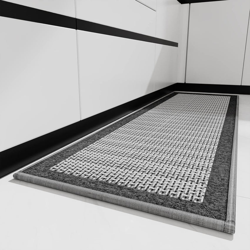 PADOOR Kitchen Mats for Floor, Kitchen Rugs Non Slip Washable, Rubber Backed Kitchen Runner Super Absorbent Kitchen Floor Mat Sink Rug, 20”x47” Grey - 7DAY'S