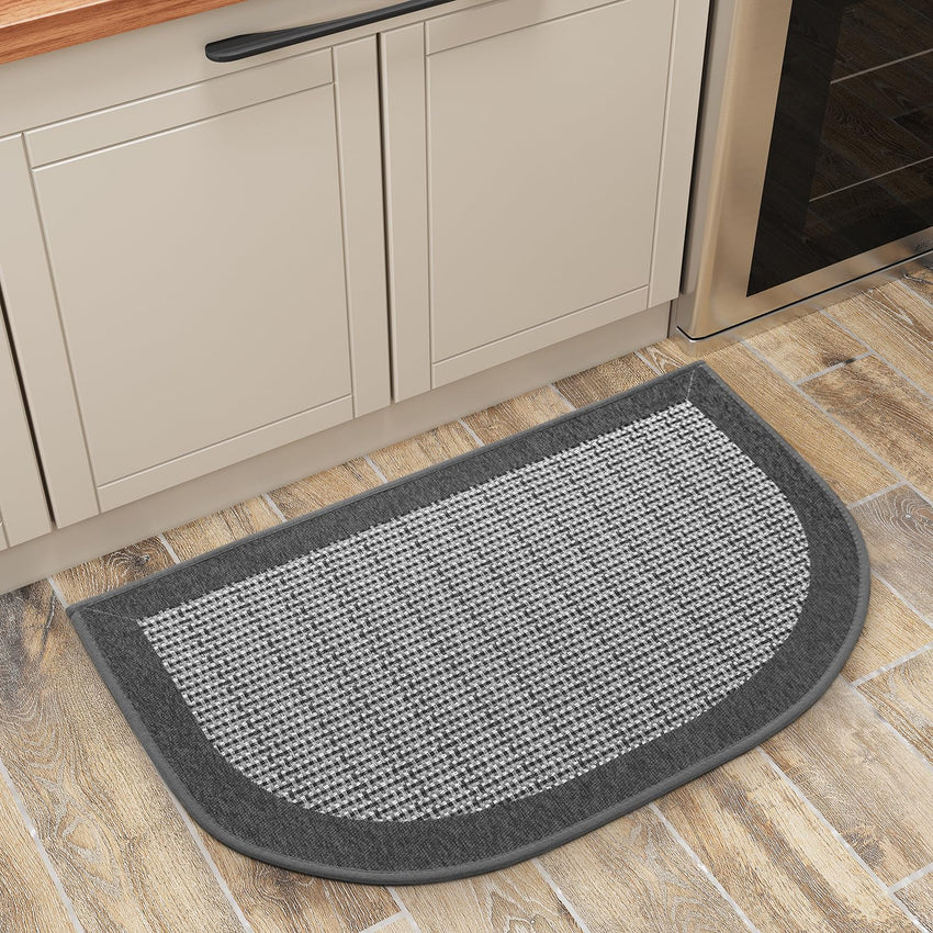 PADOOR Kitchen Mats for Floor, Kitchen Rugs Non Slip Washable, Rubber Backed Kitchen Runner Super Absorbent Kitchen Floor Mat Sink Rug, 20”x47” Grey - 7DAY'S