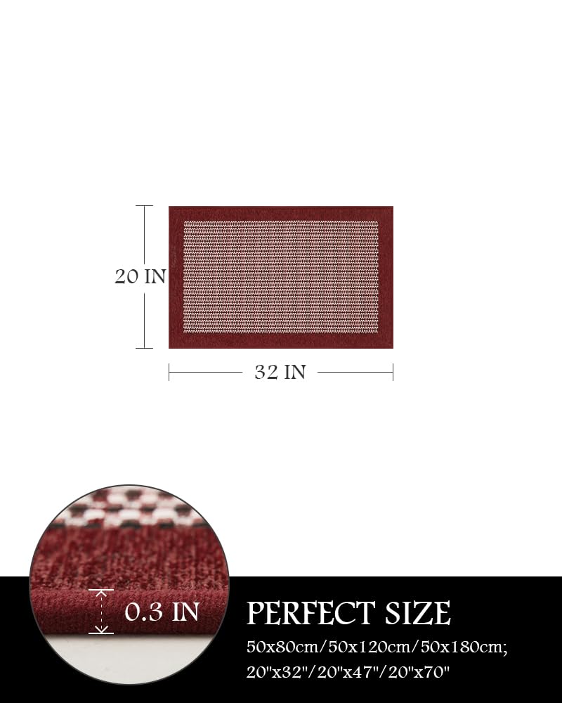 PADOOR Kitchen Mats for Floor, Kitchen Rugs Non Slip Washable, Rubber Backed Kitchen Runner Super Absorbent Kitchen Floor Mat Sink Rug, 20”x47” Grey - 7DAY'S