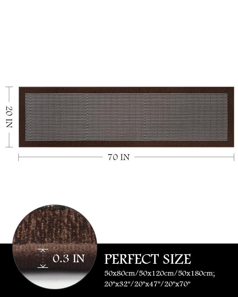 PADOOR Kitchen Mats for Floor, Kitchen Rugs Non Slip Washable, Rubber Backed Kitchen Runner Super Absorbent Kitchen Floor Mat Sink Rug, 20”x47” Grey - 7DAY'S