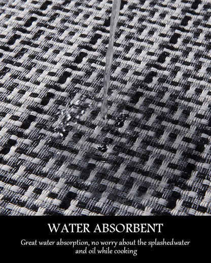PADOOR Kitchen Mats for Floor, Kitchen Rugs Non Slip Washable, Rubber Backed Kitchen Runner Super Absorbent Kitchen Floor Mat Sink Rug, 20”x47” Grey - 7DAY'S