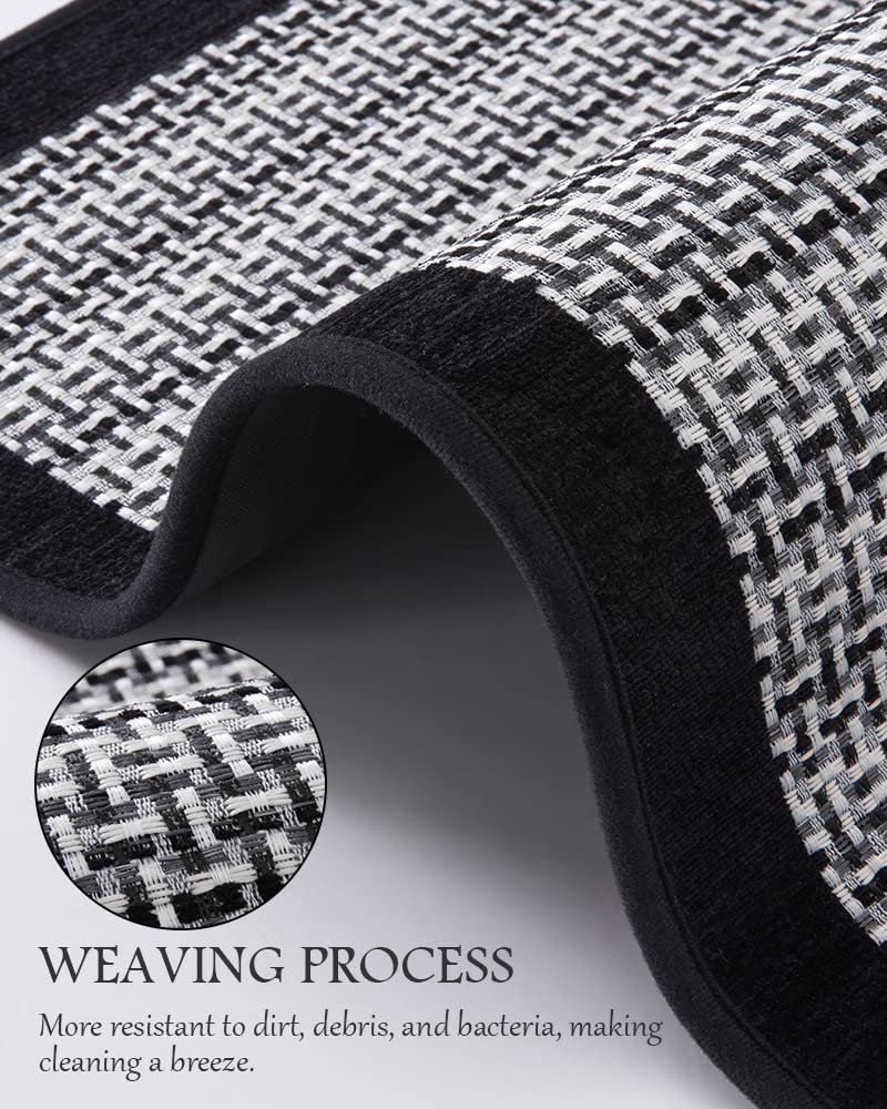 PADOOR Kitchen Mats for Floor, Kitchen Rugs Non Slip Washable, Rubber Backed Kitchen Runner Super Absorbent Kitchen Floor Mat Sink Rug, 20”x47” Grey - 7DAY'S