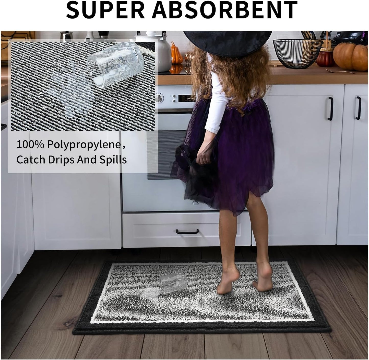 PADOOR Kitchen Rugs Set Non Slip Washable - 7DAY'S