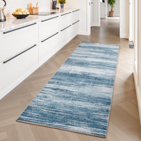 PADOOR Modern Abstract Runner Rug - 2x6 Washable Hallway Rugs, Ultra Soft Non - Slip Low Pile Floor Rugs for Hallway Entryway Kitchen Bedroom Bedside Laundry Room Grey - 7DAY'S