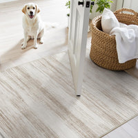 PADOOR Modern Abstract Runner Rug - 2x6 Washable Hallway Rugs, Ultra Soft Non - Slip Low Pile Floor Rugs for Hallway Entryway Kitchen Bedroom Bedside Laundry Room Grey - 7DAY'S