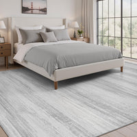 PADOOR Modern Abstract Runner Rug - 2x6 Washable Hallway Rugs, Ultra Soft Non - Slip Low Pile Floor Rugs for Hallway Entryway Kitchen Bedroom Bedside Laundry Room Grey - 7DAY'S
