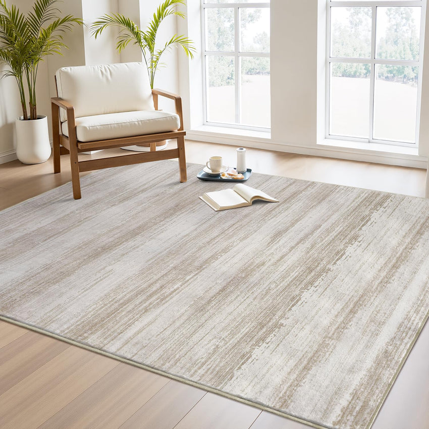 PADOOR Modern Abstract Runner Rug - 2x6 Washable Hallway Rugs, Ultra Soft Non - Slip Low Pile Floor Rugs for Hallway Entryway Kitchen Bedroom Bedside Laundry Room Grey - 7DAY'S