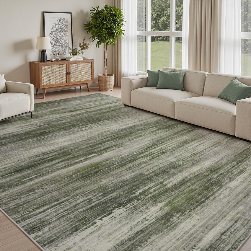 PADOOR Modern Abstract Runner Rug - 2x6 Washable Hallway Rugs, Ultra Soft Non - Slip Low Pile Floor Rugs for Hallway Entryway Kitchen Bedroom Bedside Laundry Room Grey - 7DAY'S