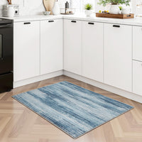 PADOOR Modern Abstract Runner Rug - 2x6 Washable Hallway Rugs, Ultra Soft Non - Slip Low Pile Floor Rugs for Hallway Entryway Kitchen Bedroom Bedside Laundry Room Grey - 7DAY'S