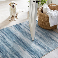 PADOOR Modern Abstract Runner Rug - 2x6 Washable Hallway Rugs, Ultra Soft Non - Slip Low Pile Floor Rugs for Hallway Entryway Kitchen Bedroom Bedside Laundry Room Grey - 7DAY'S