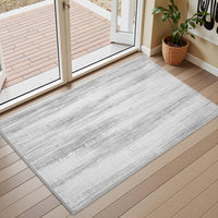 PADOOR Modern Abstract Runner Rug - 2x6 Washable Hallway Rugs, Ultra Soft Non - Slip Low Pile Floor Rugs for Hallway Entryway Kitchen Bedroom Bedside Laundry Room Grey - 7DAY'S