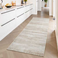 PADOOR Modern Abstract Runner Rug - 2x6 Washable Hallway Rugs, Ultra Soft Non - Slip Low Pile Floor Rugs for Hallway Entryway Kitchen Bedroom Bedside Laundry Room Grey - 7DAY'S