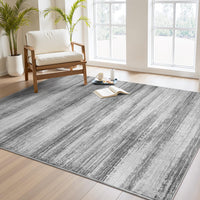 PADOOR Modern Abstract Runner Rug - 2x6 Washable Hallway Rugs, Ultra Soft Non - Slip Low Pile Floor Rugs for Hallway Entryway Kitchen Bedroom Bedside Laundry Room Grey - 7DAY'S