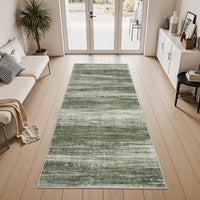 PADOOR Modern Abstract Runner Rug - 2x6 Washable Hallway Rugs, Ultra Soft Non - Slip Low Pile Floor Rugs for Hallway Entryway Kitchen Bedroom Bedside Laundry Room Grey - 7DAY'S