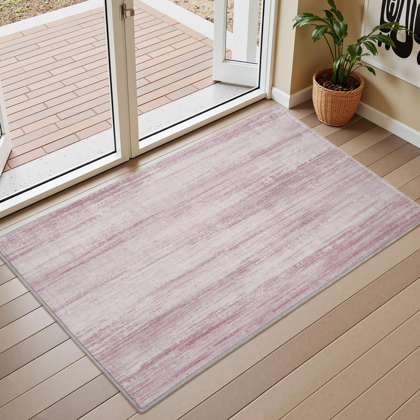 PADOOR Modern Abstract Runner Rug - 2x6 Washable Hallway Rugs, Ultra Soft Non - Slip Low Pile Floor Rugs for Hallway Entryway Kitchen Bedroom Bedside Laundry Room Grey - 7DAY'S