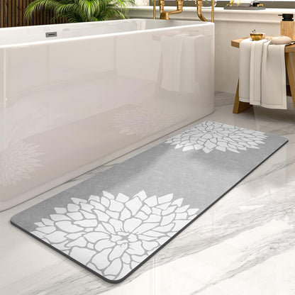 PADOOR - No Stains Bathroom Runner Rug - Bath Mats for Bathroom Non Slip - Super Absorbent Bath Floor Mat Quick Dry Diatomaceous Earth Bath Rug - Large Bathmat - 17'' x47'' - 7DAY'S