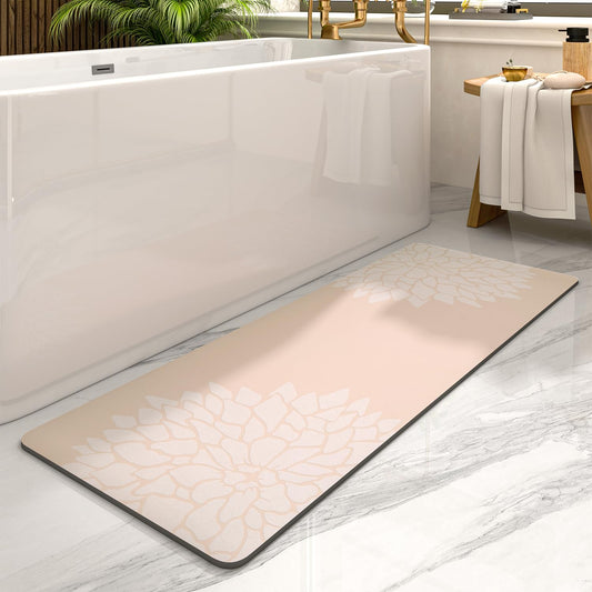 PADOOR - No Stains Bathroom Runner Rug - Bath Mats for Bathroom Non Slip - Super Absorbent Bath Floor Mat Quick Dry Diatomaceous Earth Bath Rug - Large Bathmat - 17'' x47'' - 7DAY'S